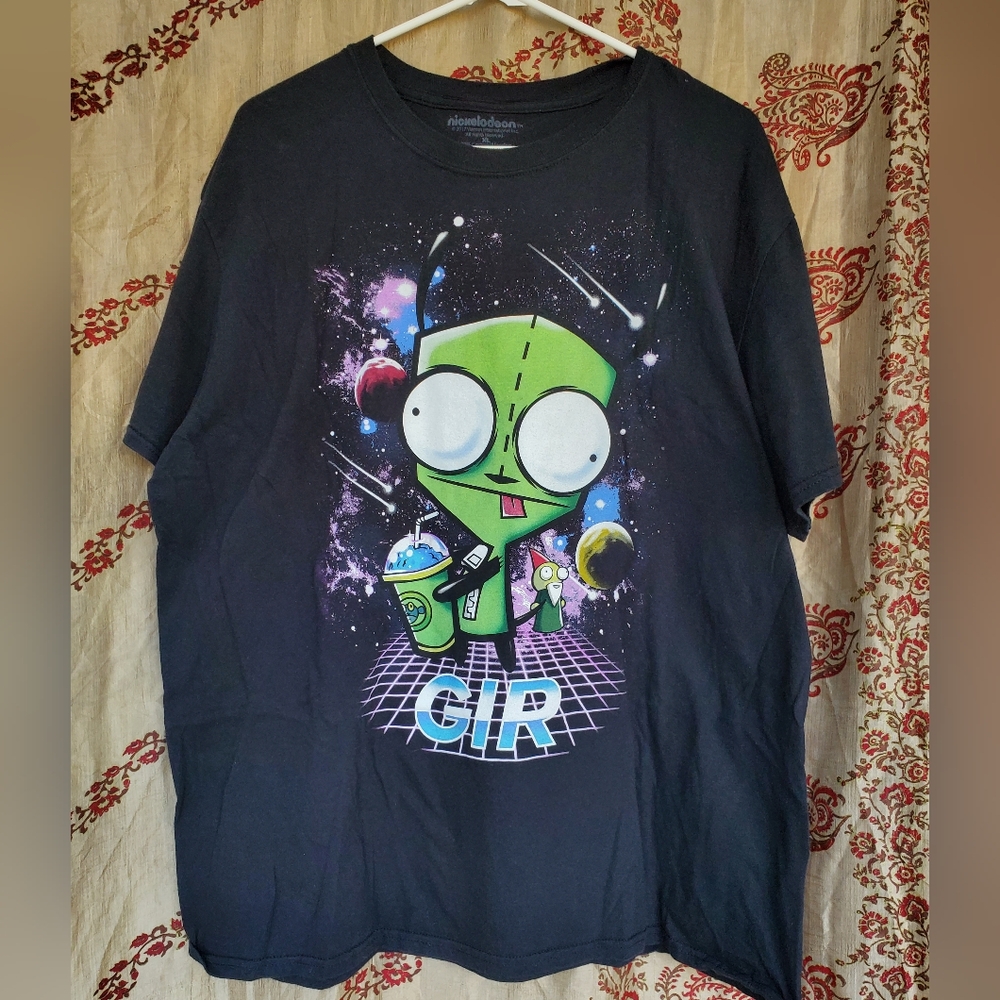 Vintage Nickelodeon GIR Graphic Tee - Black And Green Size Xl